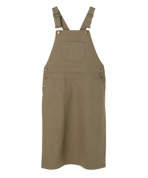 earth music&ecology(アースミュージックアンドエコロジー)の「・サロペットスカート(オールインワン・サロペット・ブラック/キャメル/カーキ・F)」の10枚目の写真