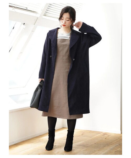 earth music&ecology(アースミュージックアンドエコロジー)の「・サロペットスカート(オールインワン・サロペット・ブラック/キャメル/カーキ・F)」の2枚目の写真