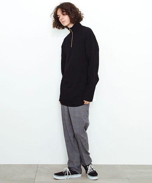CULLNI（クルニ）の「別注ハーフリングZIPワッフルタートルネック 