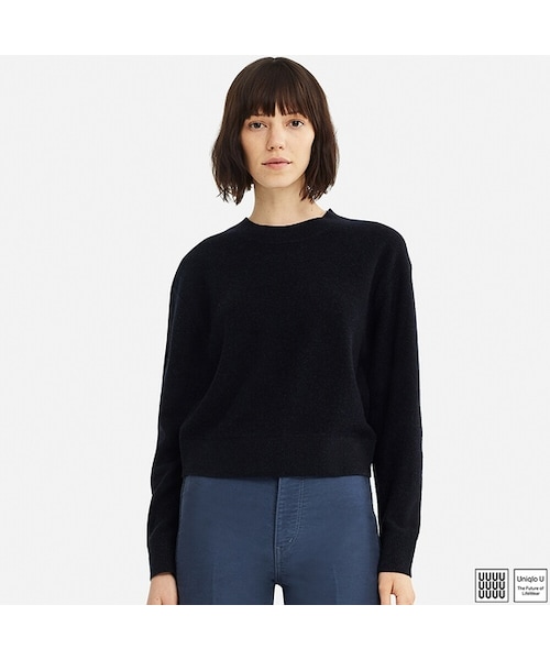 UNIQLO（ユニクロ）の「プレミアムラムモックネックセーター（長袖）（ニット/セーター・レディース・DARK ORANGE 28/BLACK 09/YELLOW 47/OFF WHITE 01・L/M/S）」の3枚目の写真