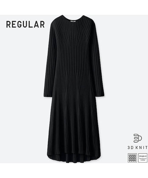 ユニクロ ユニクロ の 3dメリノリブフレアワンピース 長袖 レギュラー丈 97 5 107cm ニット セーター Wear ユニクロ ユニクロ の 3dメリノリブフレアワンピース 長袖 レギュラー丈 97 5 107cm ニット セーター Wear