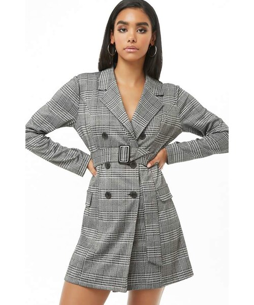 glen plaid trench coat