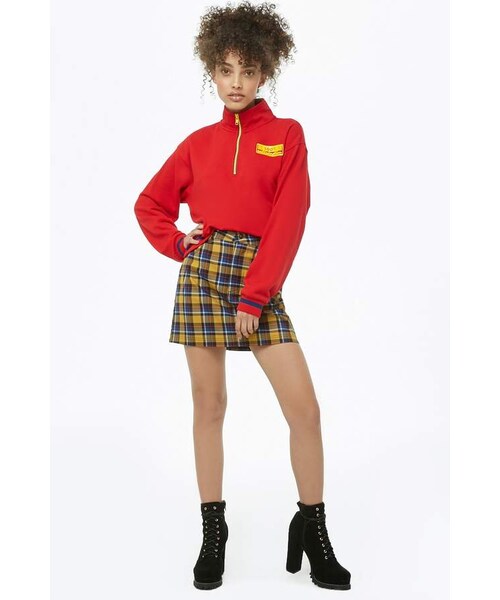 FOREVER 21（フォーエバー トゥエンティーワン）の「Forever 21 Plaid A-Line Mini Skirt（スカート・レディース・Yellow・Small/Medium/Large）」の5枚目の写真