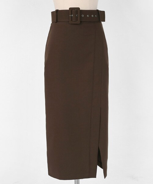 DHOLIC（ディーホリック）の「ベルトSETスリットスカート（スカート・レディース・ブラック/グレー/ブラウン・S/M）」の3枚目の写真