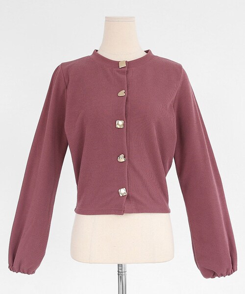 DHOLIC（ディーホリック）の「クロップドマルチボタンカーディガン（カーディガン/ボレロ・レディース・ブラック/ホワイト/ピンク/グリーン・FREE）」の4枚目の写真