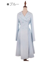 Bobon21 | 美シルエットレースロングトレンチ-全３色-(トレンチコート)