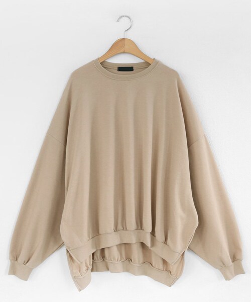 DHOLIC（ディーホリック）の「アンバランスヘムスウェット（スウェット・レディース・イエロー/ブラック/ベージュ/レッド・FREE）」の3枚目の写真