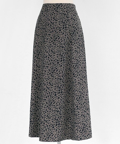 DHOLIC(ディーホリック)の「ロングレオパードスカート(スカート・レディース・ブラック/グレー/ブラウン・FREE)」の2枚目の写真
