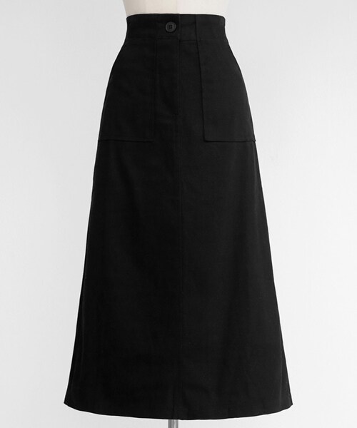 DHOLIC（ディーホリック）の「アウトポケットAラインミモレスカート（スカート・レディース・ブラウン/グリーン/ブラック/ベージュ・FREE）」の2枚目の写真