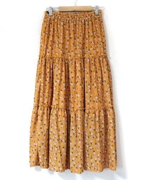 Tiffee SELECT | 裏地付き花柄ティアードボリュームロングスカート(スカート)