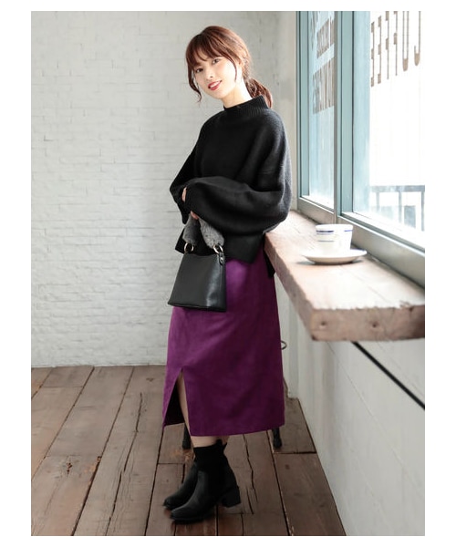 Green　Parks（グリーンパークス）の「・titivateボリュームスリーブプルオーバー（トップス・オフホワイト/杢グレー/ブラック/レッド・F）」の3枚目の写真