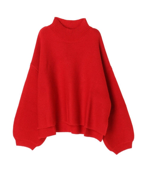 Green　Parks（グリーンパークス）の「・titivateボリュームスリーブプルオーバー（トップス・オフホワイト/杢グレー/ブラック/レッド・F）」の12枚目の写真