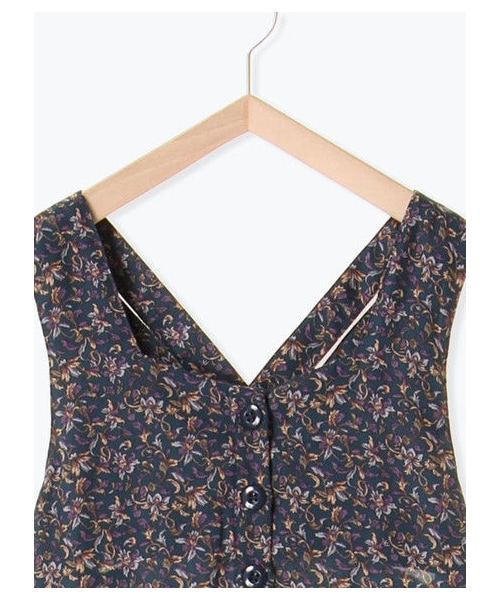 ehka sopo（エヘカソポ）の「花柄バッククロスワンピース（ワンピース/ドレス・ボルドー/キャメル/グリーン・F）」の3枚目の写真