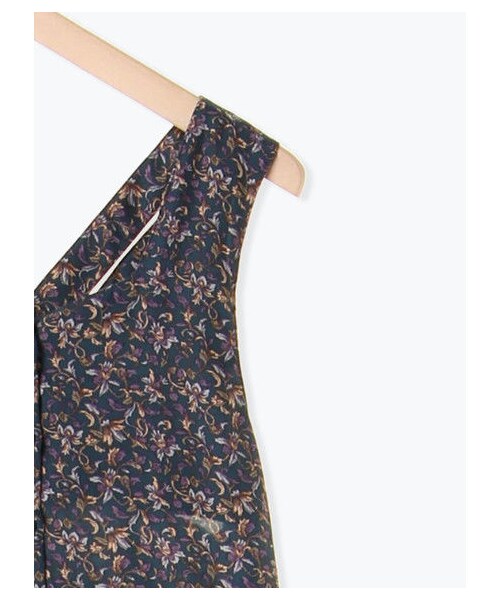 ehka sopo（エヘカソポ）の「花柄バッククロスワンピース（ワンピース/ドレス・ボルドー/キャメル/グリーン・F）」の4枚目の写真