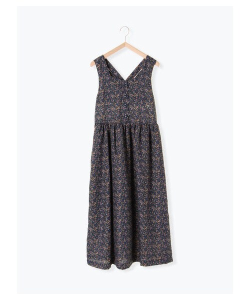 ehka sopo（エヘカソポ）の「花柄バッククロスワンピース（ワンピース/ドレス・ボルドー/キャメル/グリーン・F）」の10枚目の写真