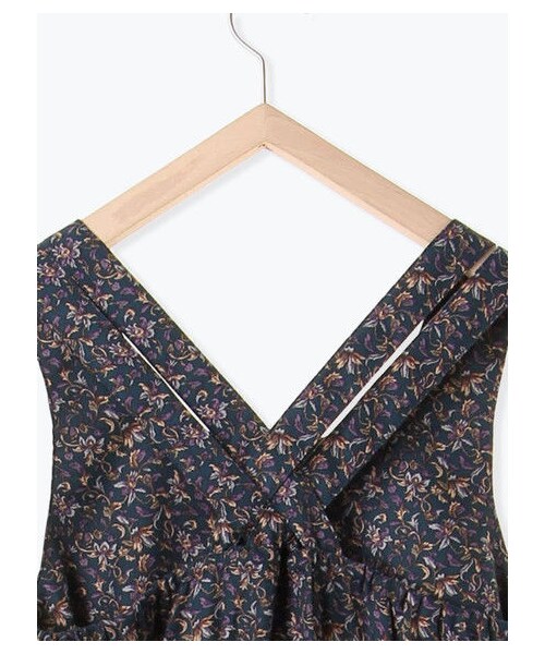 ehka sopo（エヘカソポ）の「花柄バッククロスワンピース（ワンピース/ドレス・ボルドー/キャメル/グリーン・F）」の6枚目の写真