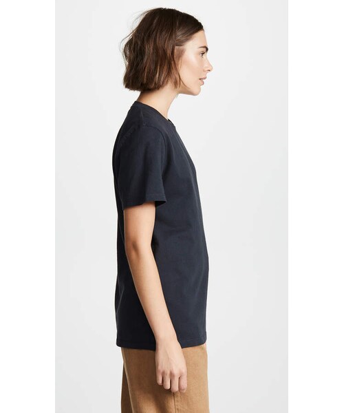 Maison Kitsune(メゾンキツネ)の「Maison Kitsune Double Fox Patch Tee(Tシャツ/カットソー・レディース・Blue・XS)」の4枚目の写真