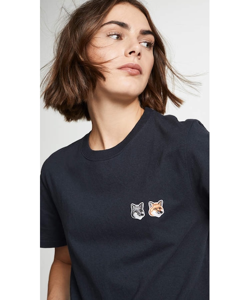 Maison Kitsune(メゾンキツネ)の「Maison Kitsune Double Fox Patch Tee(Tシャツ/カットソー・レディース・Blue・XS)」の2枚目の写真