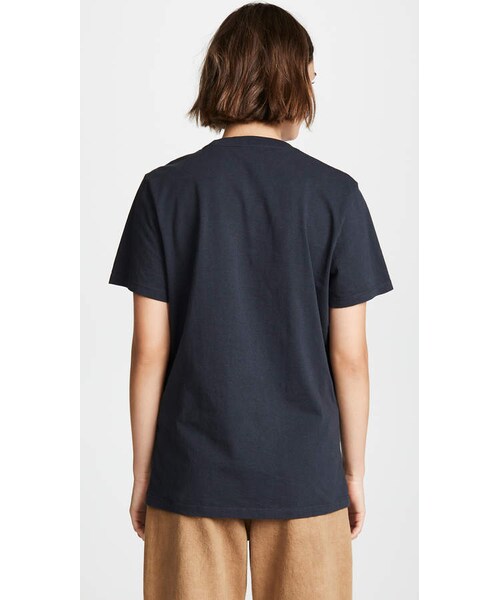 Maison Kitsune(メゾンキツネ)の「Maison Kitsune Double Fox Patch Tee(Tシャツ/カットソー・レディース・Blue・XS)」の6枚目の写真