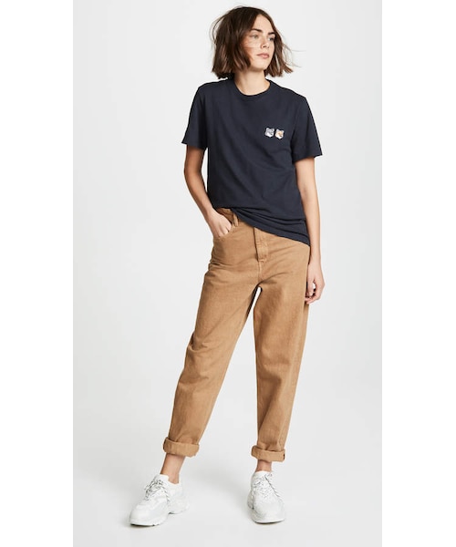Maison Kitsune(メゾンキツネ)の「Maison Kitsune Double Fox Patch Tee(Tシャツ/カットソー・レディース・Blue・XS)」の5枚目の写真