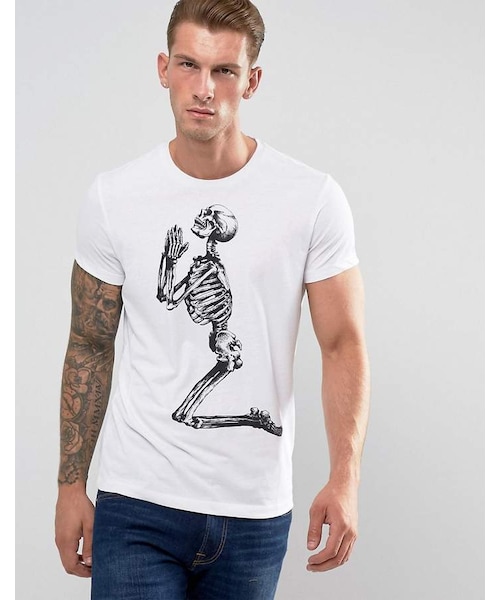 RELIGION（レリジョン）の「Religion Praying Skeleton T-Shirt（T