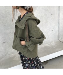 copine | キャンディー袖フードミリタリージャケット【クリックポスト対象商品】(ミリタリージャケット)
