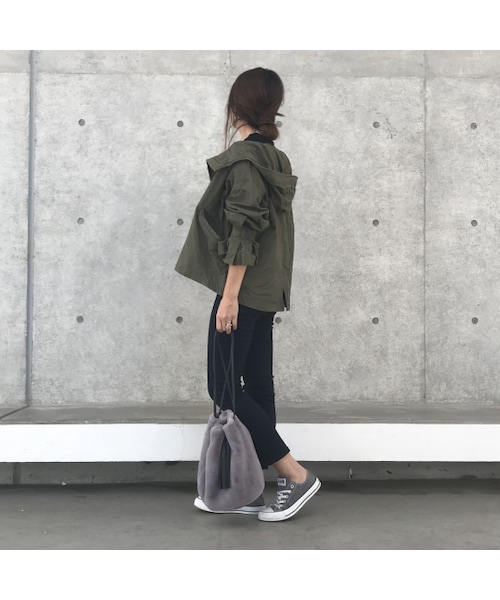 copine(コピン)の「キャンディー袖フードミリタリージャケット【クリックポスト対象商品】(ミリタリージャケット・レディース・その他)」の13枚目の写真
