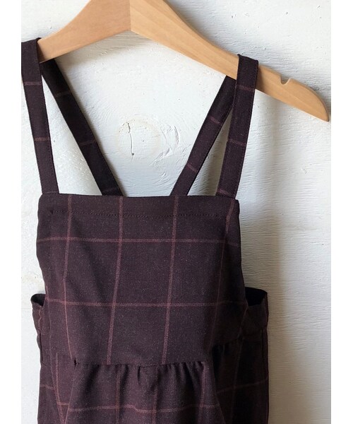 cache cache（カシュ カシュ）の「tinycottons  grid　flannel　sl　dress（ワンピース・キッズ・その他）」の3枚目の写真