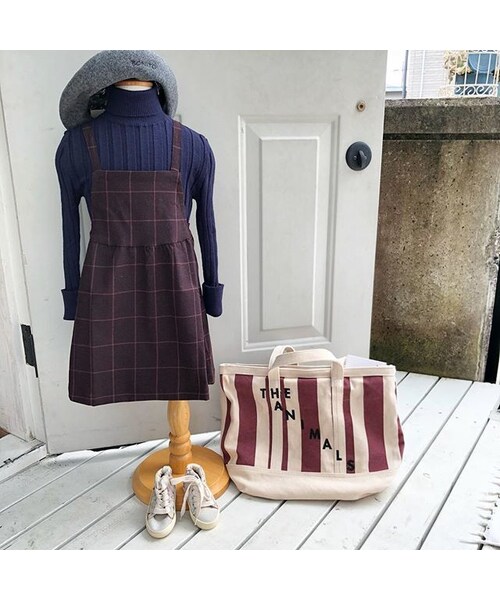 cache cache（カシュ カシュ）の「tinycottons  grid　flannel　sl　dress（ワンピース・キッズ・その他）」の4枚目の写真