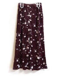 Tiffee SELECT | 裏地付き花柄ベロアワイドパンツ(その他パンツ)