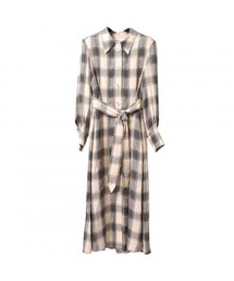 【未使用】AKIRA NAKAアキラナカ　チェックワンピース　サイズ2 AKIRANAKA（アキラナカ）の「AKIRA NAKAチェックシャツワンピース