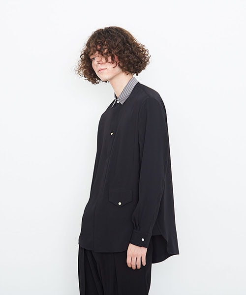 cullni 20SS-020 レイヤードクレリックシャツ　サイズ1 cullni 20ss シャツ サイズ1 cullni 20SS-020 レイヤードクレリック