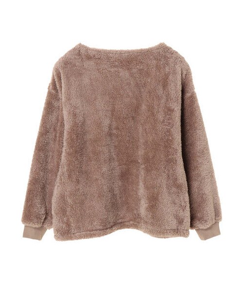 earth music&ecology（アースミュージックアンドエコロジー）の「・ふわもこボアプルオーバー（トップス・ブラック/ライトベージュ/カーキ/ネイビー・F）」の4枚目の写真