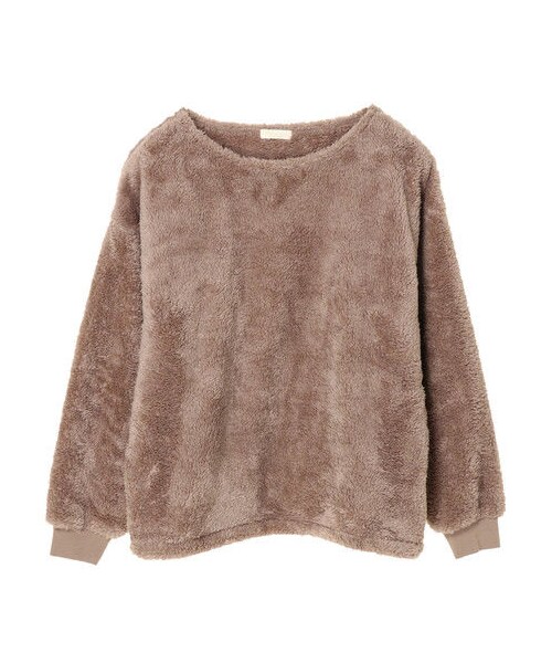 earth music&ecology（アースミュージックアンドエコロジー）の「・ふわもこボアプルオーバー（トップス・ブラック/ライトベージュ/カーキ/ネイビー・F）」の10枚目の写真