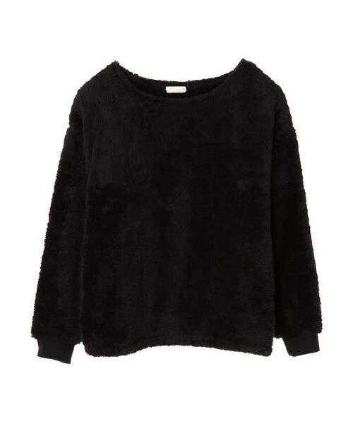 earth music&ecology（アースミュージックアンドエコロジー）の「・ふわもこボアプルオーバー（トップス・ブラック/ライトベージュ/カーキ/ネイビー・F）」の8枚目の写真