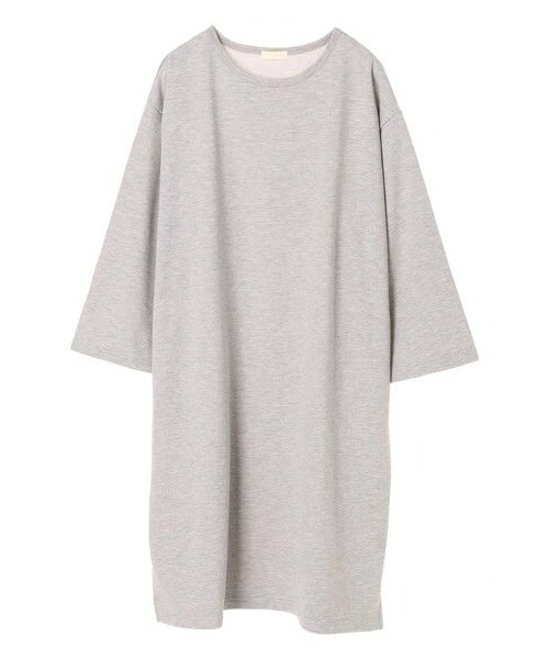 earth music&ecology（アースミュージックアンドエコロジー）の「・裏毛サイドスリットBIGワンピース（ワンピース/ドレス・杢グレー/ブラック/ブラウン・F）」の9枚目の写真