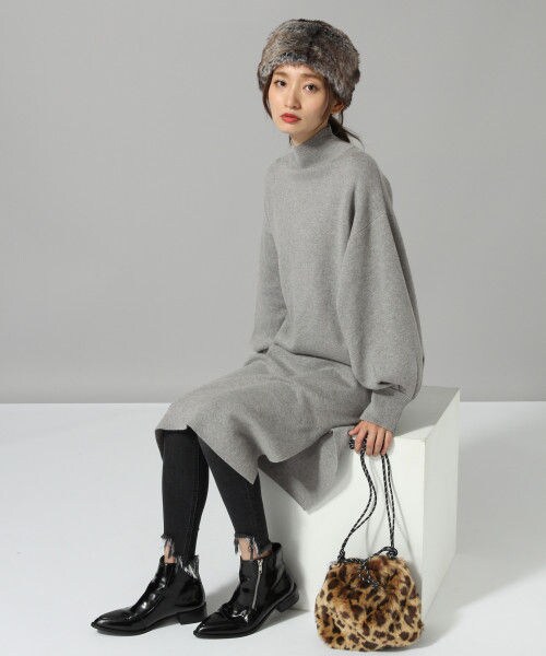 JEANASIS(ジーナシス)の「ファーキャップ(帽子・グレー()/ブラウン())」の3枚目の写真