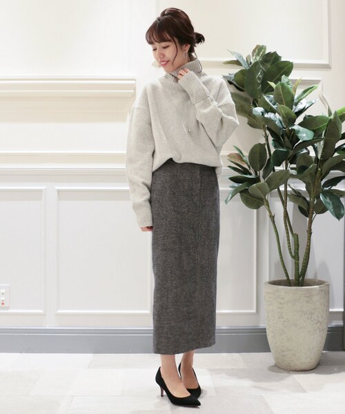 2022年プラージュplage購入☆ピュアアンサンブルニット☆グレー☆イエナ良品 セール】Alpaca Open Back ニット（ニット/セーター）｜Plage