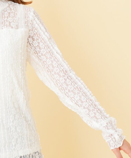 RAY CASSIN(レイカズン)の「【mina掲載】立体レースプチハイプルオーバー(トップス・レディース・黒/ピンク/ブラウン/生成/オフ白・FREE)」の14枚目の写真