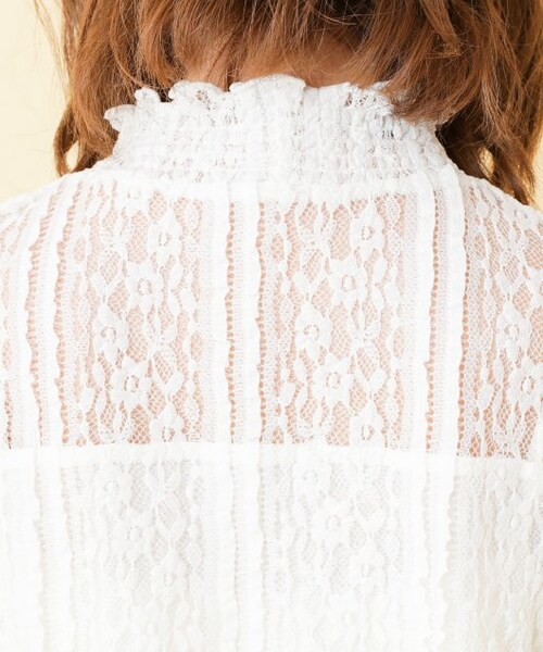 RAY CASSIN(レイカズン)の「【mina掲載】立体レースプチハイプルオーバー(トップス・レディース・黒/ピンク/ブラウン/生成/オフ白・FREE)」の12枚目の写真