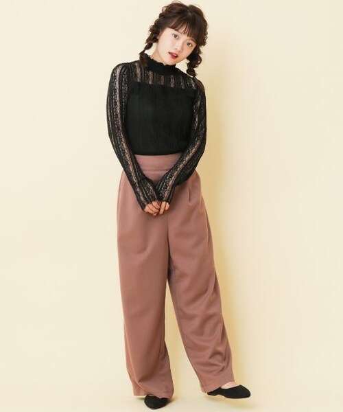 RAY CASSIN(レイカズン)の「【mina掲載】立体レースプチハイプルオーバー(トップス・レディース・黒/ピンク/ブラウン/生成/オフ白・FREE)」の19枚目の写真