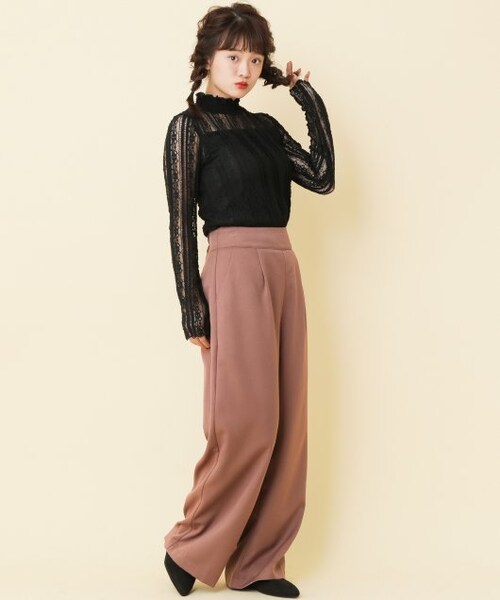 RAY CASSIN(レイカズン)の「【mina掲載】立体レースプチハイプルオーバー(トップス・レディース・黒/ピンク/ブラウン/生成/オフ白・FREE)」の18枚目の写真