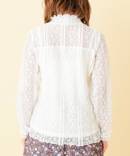 RAY CASSIN(レイカズン)の「【mina掲載】立体レースプチハイプルオーバー(トップス・レディース・黒/ピンク/ブラウン/生成/オフ白・FREE)」の11枚目の写真