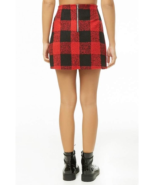 FOREVER 21（フォーエバー トゥエンティーワン）の「Forever 21 Buffalo Plaid Mini Skirt（スカート・レディース・Red・Small/Medium/Large）」の4枚目の写真