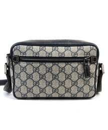 【GUCCI】ハンドバッグ　シェリーライン　GGスプリーム　ネイビー グッチ GGスプリーム シェリーライン ショルダーバッグ ネイビー