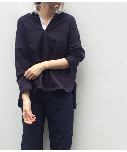 ADAM ET ROPE'（アダムエロペ）の「別注BIG RUGBY SHIRT（）」 - WEAR