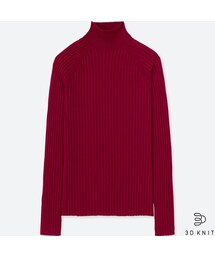 UNIQLO | 3Dエクストラファインメリノリブモックネックセーター（長袖）(ニット/セーター)