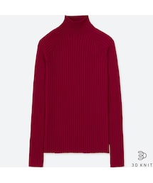 UNIQLO | 3Dエクストラファインメリノリブモックネックセーター（長袖）(ニット/セーター)