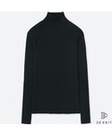 ユニクロ | 3Dエクストラファインメリノリブモックネックセーター（長袖）(Knitwear)