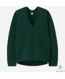 UNIQLO | 3Dプレミアムラムコクーンセーター（長袖）(ニット/セーター)